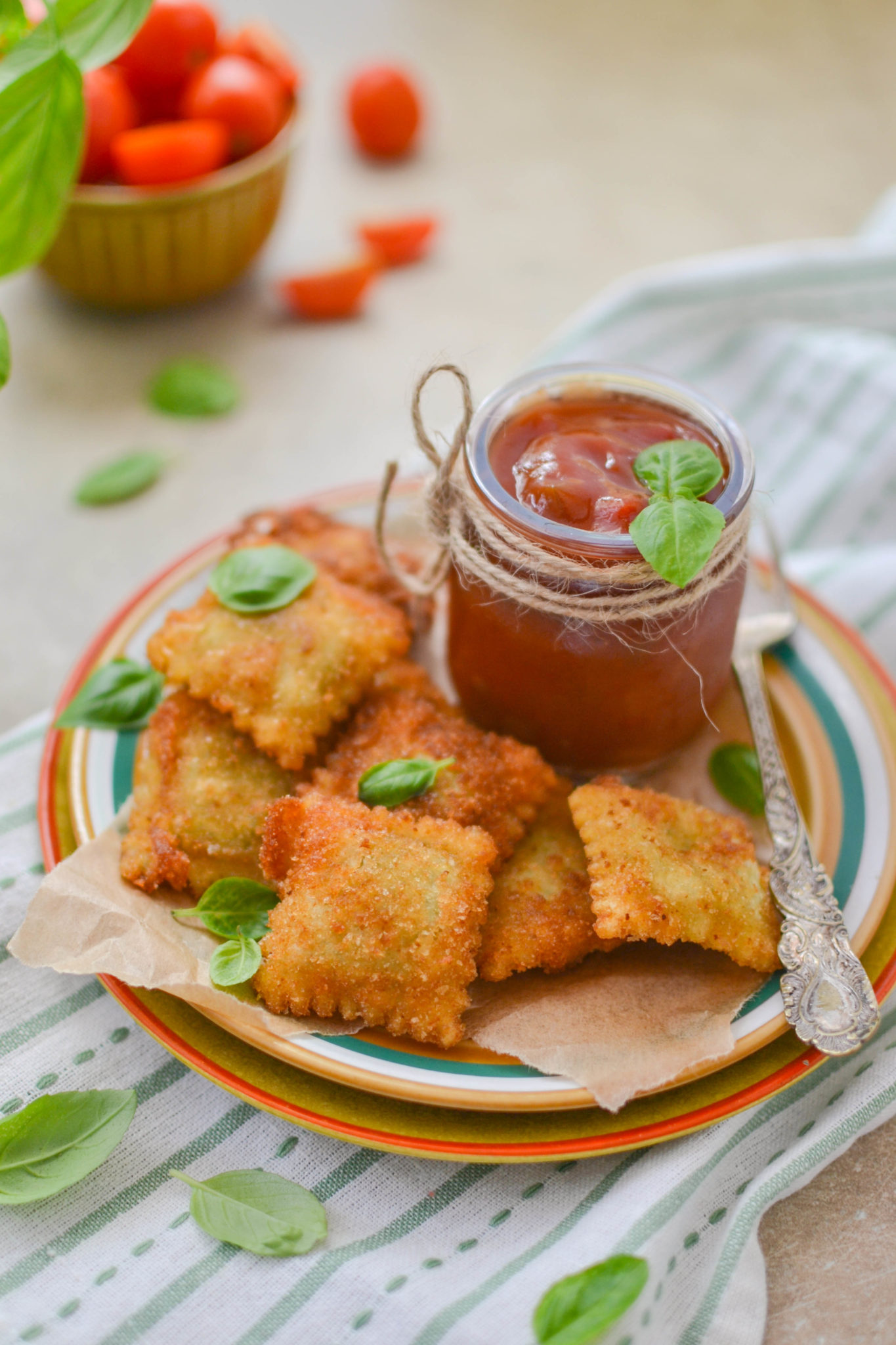 Хрусткі равіолі з сиром та шпинатом