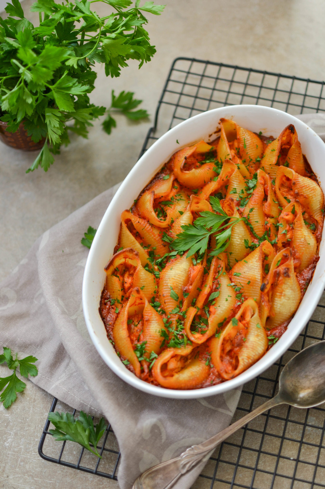 Muszle makaronowe faszerowane