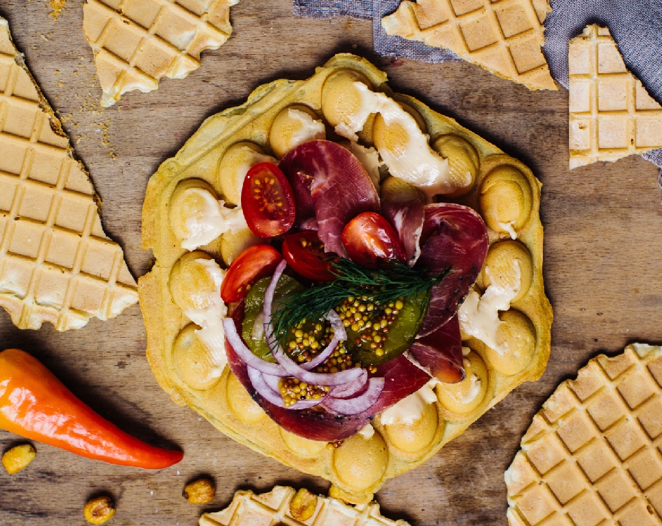 Gofry wytrawne z&nbsp;serkiem Cheddar