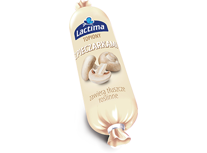 Kiełbaska produktu topionego w&nbsp;osłonce o&nbsp;smaku pieczarek 100 g