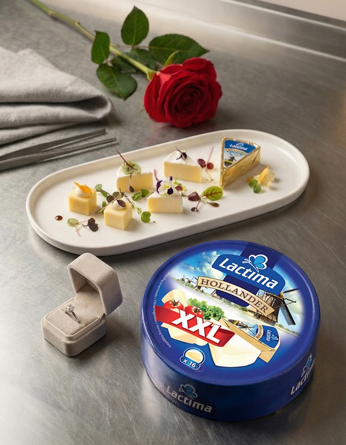 Сирна закуска Lactima Hollander XXL на тарілці