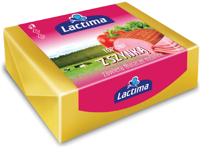 Kostka produktu topionego o&nbsp;smaku szynki 100 g