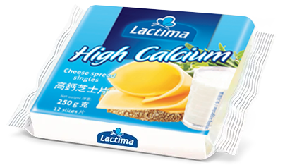 Lactima High Calcium cheese spread singles, 250g pack
