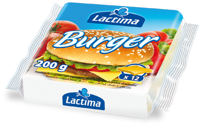 Burger-flavored cheese analogue slices 200 g