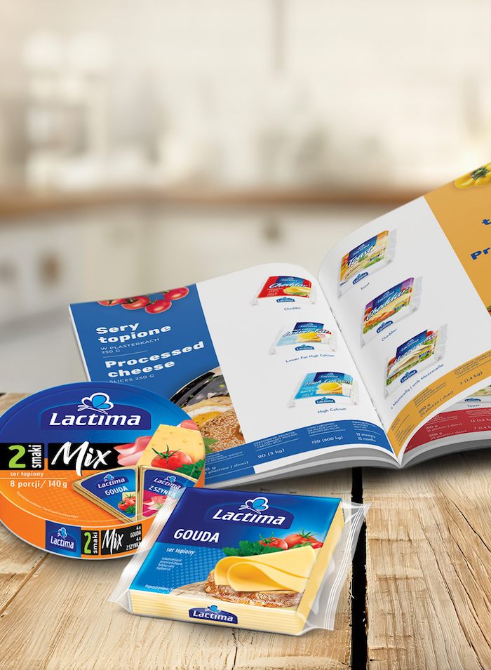 Lactima processed cheese in slices and portions